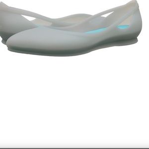 COPY - Women's CROCS Rio Ballet Flats Pointed Toe Size 8 Translucent Jelly Shoes
